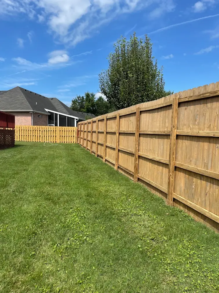 Wood privacy fence cleaned and sealed in Middle Tennessee